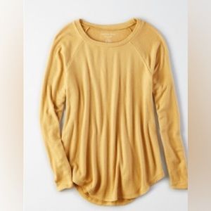AE Plush Jegging Crew, Mustard-Yellow
